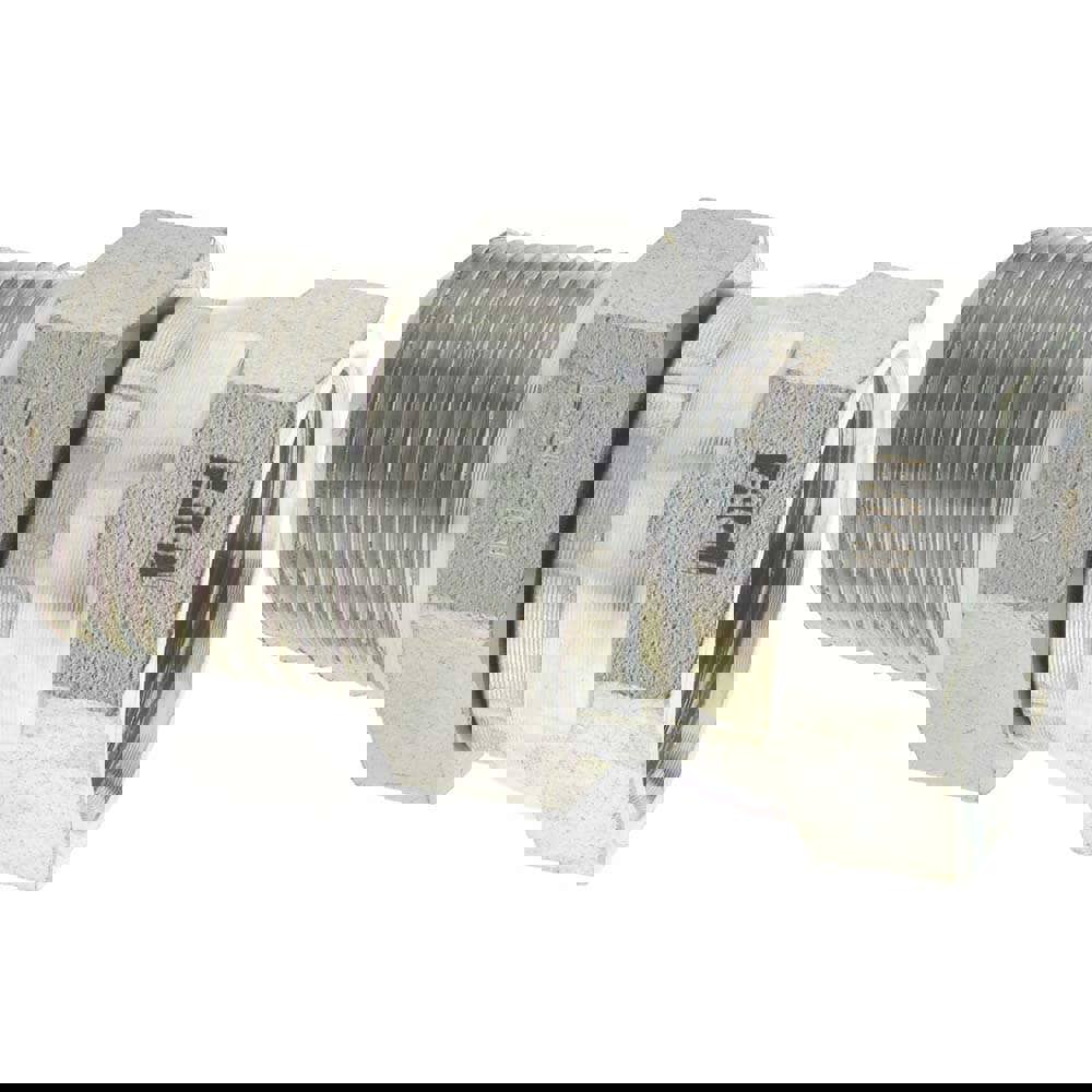 Industrial Pipe Adapter: 1/2-14 Female Thread, 1/2-14 Male Thread, MNPT x FNPSM